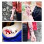 Ooopsi 10 Sheets Large Flower Temporary Tattoos - Sexy Body Tattoo Sticker for Women Girl for Arms Legs Shoulder or Back