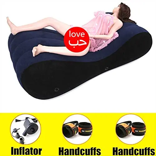 Portable Inflatable Sofa Wedge Pillow Climax Magic aid Position for Deeper Position Support PVC Flocking Bed Wedge Pillow for Couples Travel Exercise Bed Skills Portable Inflatable Sofa Wedge Pillow Climax Magic aid Position for Deeper Position Support PVC Flocking Bed Wedge Pillow for Couples Travel Exercise Bed Skills