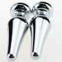 FST Luxury Jewelry Design Fetish Stainless Steel Anal Butt Plug Fantasy Sex Restraints Bondage SM Anal Stimulation Toy for Unisex Color Random Color Random Color Random(Middle)