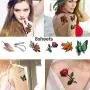3D Colorful Butterfly Temporary Tattoos for Women - Rose Feather Animals Written Words Flowers Sexy Body Chest Back Shoulder Stickers Waterproofing (style 2) 3D Colorful Butterfly Temporary Tattoos for Women - Rose Feather Animals Written Words Flowers Sexy Body Chest Back Shoulder Stickers Waterproofing (style 2)