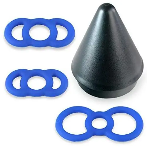 LeLuv Cock Rings Eyro Slippery Blue Silicone Bundle with Easyop 2.25 inch Loader Cone .5 inch Through .7 inch Unstretched Diameter 3 Pack Sampler LeLuv Cock Rings Eyro Slippery Blue Silicone Bundle with Easyop 2.25 inch Loader Cone .5 inch Through .7 inch Unstretched Diameter 3 Pack Sampler