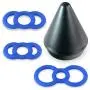 LeLuv Cock Rings Eyro Slippery Blue Silicone Bundle with Easyop 2.25 inch Loader Cone .5 inch Through .7 inch Unstretched Diameter 3 Pack Sampler LeLuv Cock Rings Eyro Slippery Blue Silicone Bundle with Easyop 2.25 inch Loader Cone .5 inch Through .7 inch Unstretched Diameter 3 Pack Sampler