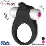 Vibrating Cock Ring - Penis Ring Dildo Vibrator with Clit Stimulator – Soft Silicone, Flexible, Enhances Hardness and Performance Increase Stamina – Sex Toy Men Women –Tango by Honey Adult Play -Black