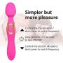 G-Spot Waterproof USB Rechargeable Dual Motors Dildo Vibrator for Clitoral Stimulator, 10 Powerful Vibrations for Wand Massager Stick, Adult Sex Toys for Women Men Male Female Couples Play, Pink