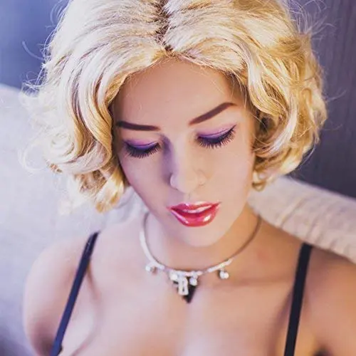 AILIJIA Half Closed Eyes Sex Doll Head Real Adult Love Doll Heads with Blond Short Hair Oral Sex Toys for Man Sex AILIJIA Half Closed Eyes Sex Doll Head Real Adult Love Doll Heads with Blond Short Hair Oral Sex Toys for Man Sex