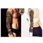 Pinkiou Temporary Tattoo Full Arm Body Stickers Arm Shoulder Tattoo For Man Women Buddha, Skull, Eagle eye, Beauty and Beast Etc (18-0093)