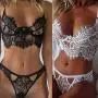Mggsndi Erotic Underwear, 2Pcs Women Sexy See-Through Eyelash Lace Bra Panties Bikini Set Erotic Underwear for Women for Valentines Day Gift Black M Mggsndi Erotic Underwear, 2Pcs Women Sexy See-Through Eyelash Lace Bra Panties Bikini Set Erotic Underwear for Women for Valentines Day Gift Black M