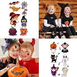 Halloween Stickers Kids Party Temporary Tattoos Set for Kid - Happy Halloween Decoration Party Temporary Tattoos Sticker,10 Sheets