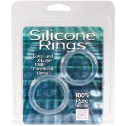 California Exotics Silicone Rings Set, Large and X-Large