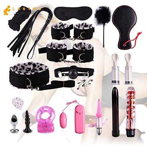 LANYHU 19pcs kit Yoga Exercise Posture Training, Leather Set Adjustable with Soft Plush for Her and You