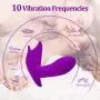 Wearable G-spot Vibrator Heating Cordless Remote Control Butterfly Vibrator with 10 Vibration Modes Waterproof Rechargeable Adult Sex Toy Vagina Clitoris Stimulator for Women & Couples
