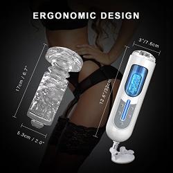 Male Masturbator Cup Fovel 10 Patterns 5 Speeds Large Size Electric Masturbation Cup Hands Free USB Rechargeable Vagina Pocket Adult Sex Masturber Toys Men