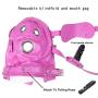 Leather Bondage Gimp Mask Hood, Full Face Blindfold Mask Hood Lockable & Dildo Penis Mouth Gag Breathable Restraint Head Hood, for Unisex Adults Couples, BDSM/LGBT Fetish Hood