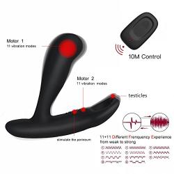 SOFT BEAUTY Vibrating Anal Plug Vibrator Heating Male Prostate Massager Waterproof Silicone Vibrating Cock Ring with 2 Motors Multi Speed Wireless Rechargeable Remote Control for Man