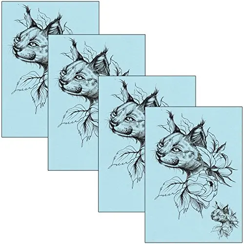 DaLin 4 Sheets Sexy Floral Temporary Tattoos for Women Flowers Collection (Peony Cat) DaLin 4 Sheets Sexy Floral Temporary Tattoos for Women Flowers Collection (Peony Cat)