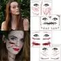12 Sheets Halloween Temporary Face Tattoos, TailaiMei Scary Makeup Stickers for Halloween Costume Apparel Cosplay Party 12 Sheets Halloween Temporary Face Tattoos, TailaiMei Scary Makeup Stickers for Halloween Costume Apparel Cosplay Party