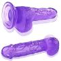 Ultra-Soft Realistic Silicone 7.8 inch Dual Density Ultimate Cock with Strong Base (Purple)