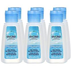 Natural Water-Based Personal Lubricant for Sex by Evoke, Travel Size, 6 Pack