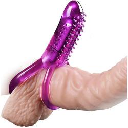 Sexbaby Clitoral Vibrator with Double Cock Rings, Efficient Delay Ejaculation and Stimulate Women Clitoris