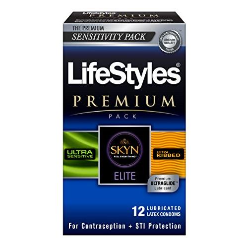 LifeStyles Premium Variety Condoms Pack, 6.8 Ounce