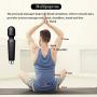 Personal hot Waterproof Useful Magic Massager with 20 Wand Vibration Modes Powerful Maximum Speed 7200RPM Soft Material Cordless Quiet for Muscle Aches Handheld & Sports Recovery - Black Travel Gift