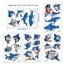 Shark Tattoos(83PCS),Konsait Ocean Sea Themed Shark Temporary Tattoo Body Stickers Costume Accessories for Baby Boy Girl Birthday Party Favor Supplies Decor Goodie Party Bag Fillers