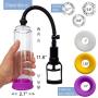 Vacuum Mans Manual Penis Pump with Powerful Suction for Maxium Width with Easy Grip Pump Handle & Includes Free Cock Ring