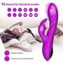 G Spot Rabbit Vibrator for Women Clitoral Vagina Anal Stimulation, YICO 12 Mode Dual Quiet Motor Clit Stimulator Waterproof Adult Sex Toys, Personal Massager Viberate Dildo Vibrators USB Rechargeable