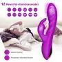 G Spot Rabbit Vibrator for Women Clitoral Vagina Anal Stimulation, YICO 12 Mode Dual Quiet Motor Clit Stimulator Waterproof Adult Sex Toys, Personal Massager Viberate Dildo Vibrators USB Rechargeable