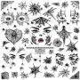 Konsait 65PCS Halloween Spider Face Tattoos Spider Web Spider Net Temporary Tattoos - Face Shoulder Arm Back Tattoos Stickers-Halloween Costume Apparel Cosplay Accessories Party Favor Supplies Konsait 65PCS Halloween Spider Face Tattoos Spider Web Spider Net Temporary Tattoos - Face Shoulder Arm Back Tattoos Stickers-Halloween Costume Apparel Cosplay Accessories Party Favor Supplies