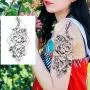 COKTAK 6 Pieces/Lot 3D Realistic Large Black Rose Flower Temporary Tattoos For Women Body Art Arm Big Peony Geometric Tattoo Stickers Adults Fake Waterproof Tatoo Legs Sketch Sexy Girl Peach Lily COKTAK 6 Pieces/Lot 3D Realistic Large Black Rose Flower Temporary Tattoos For Women Body Art Arm Big Peony Geometric Tattoo Stickers Adults Fake Waterproof Tatoo Legs Sketch Sexy Girl Peach Lily