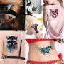 5 Sheets Watercolor Drawing Animal Body Tattoo Temporary Leg Back Art Sticker DIY