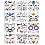 MUYOS Halloween Tattoos for Kids - Bat, Skeletons, Ghosts, Pumpkins, Spiders Temporary Tattoo Sticker - Halloween Party Favor Decorations -12 Sheets