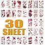 Halloween Zombie Scar Tattoo Sticker, 30 Sheets Waterproof Temporary Realistic Fake Bloody Wound Tattoos for Halloween Vampire Makeup, Cosplay and Masquerade Party Halloween Zombie Scar Tattoo Sticker, 30 Sheets Waterproof Temporary Realistic Fake Bloody Wound Tattoos for Halloween Vampire Makeup, Cosplay and Masquerade Party