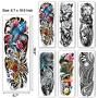 Leoars Temporary Sleeve Tattoos, Extra Large Full ArmTattoos Sleeves and Half Arm Fake Tattoos for Men Women Body Art, 24-Sheet