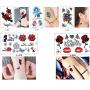 25 Sheets Tiny Beauty Flower Body Makeup Art Temporary Waterproof Tattoo Sticker for Women Men