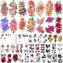 Yazhiji 49 Sheets Temporary Tattoos for Women and Men 3D Extra Large Waterproof Sexy Flowers Fake Tattoo Kits Yazhiji 49 Sheets Temporary Tattoos for Women and Men 3D Extra Large Waterproof Sexy Flowers Fake Tattoo Kits