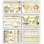 Terra Tattoos Gold Henna Temporary Tattoos - 75 Fake Metallic Tattoos Terra Tattoos Gold Henna Temporary Tattoos - 75 Fake Metallic Tattoos