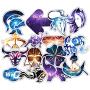 Galaxy Stickers Pack 100 Pcs Suitcase Stickers Vinyl Decals for Laptop Bumper Helmet Ipad Car Luggage Water Bottle