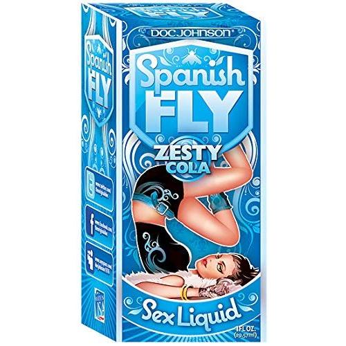 Doc Johnson Spanish Fly - Sex Liquid - Zesty Cola - Horny Goat Weed For Increased Sexual Desire & Yohimbe for Stronger Orgasms - 1 fl.oz. (29.57 ml)