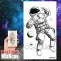 COKTAK 8 Pieces/Lot 3D Watercolor Blue Astronaut Cartoon Kids Temporary Tattoos For Children Cute Space Man Children Tattoo Sticker Women Girls Boys Body Art Waterproof Tatoos Sheet COKTAK 8 Pieces/Lot 3D Watercolor Blue Astronaut Cartoon Kids Temporary Tattoos For Children Cute Space Man Children Tattoo Sticker Women Girls Boys Body Art Waterproof Tatoos Sheet