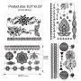 Konsait 10 Sheets Henna Temporary Tattoo Black Art Stickers Lace Mehndi Body Transfers Tattoo for Women Adult Girls for Festival Party Konsait 10 Sheets Henna Temporary Tattoo Black Art Stickers Lace Mehndi Body Transfers Tattoo for Women Adult Girls for Festival Party