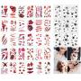 40Sets Halloween Tattoo Sticker,Waterproof Temporary Tattoos 30Set Realistic Bloody Wound Stitch Scar Scab Horror Tattoo,10Set Spider and Spider Web for Halloween Masquerade Prank Makeup Cosplay Party