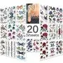 Lady Up 20 Sheets Mixed Style Body Art Temporary Tattoos Paper, Flowers, Roses, Butterflies and Multi-Colored Waterproof Tattoo for Women, 90×190mm Lady Up 20 Sheets Mixed Style Body Art Temporary Tattoos Paper, Flowers, Roses, Butterflies and Multi-Colored Waterproof Tattoo for Women, 90×190mm