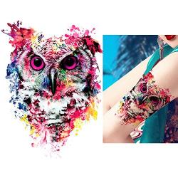 5 Sheets Watercolor Body Temporary Tattoo Sticker Wolf Elephant Picture Design Leg Arm Art Sexy