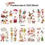 Konsait 170pcs Christmas Temporary Tattoos for Kids,Cartoon Christmas Body Art Stickers Xmas Tattoos for Kids Christmas Supplies Rewards Party Bag Stocking Goodie Bag Stuffers Party Fillers