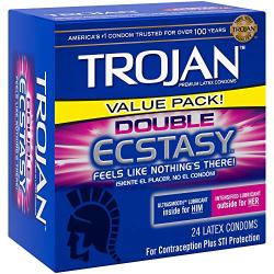 Trojan Condoms Double Ecstasy Lubricated