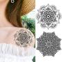 VANTATY 10 Sheets Beautiful Indian Black Henna Temporary Tattoos For Women Mandala Flower DreamCatcher Tattoo Stickers For Girls Body Art Arm Drawings Lace Fake Jewels Tatoo Pendants.