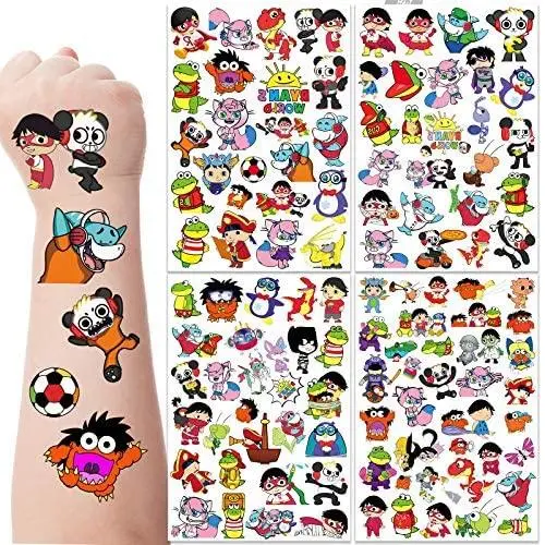 Sunny seat Ryan’s World Tattoos Party Supplies Decorations Favors - Waterproof Temporary Cartoon Stickers for Girls Boys Kids Class Activity ( 720pcs) Sunny seat Ryan’s World Tattoos Party Supplies Decorations Favors - Waterproof Temporary Cartoon Stickers for Girls Boys Kids Class Activity ( 720pcs)