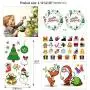 Christmas Tattoos for Kids (12Sheet 160Deigns), Konsait Christmas Themed Temporary Tattoo with Glitter Fake Stickers Face Tattoos Waterproof Xmas Party Favor Accessory Supplies Pack for Women Children